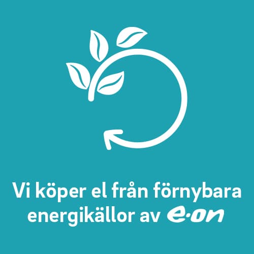 Vi köper el från förnybara energikällor av E.ON